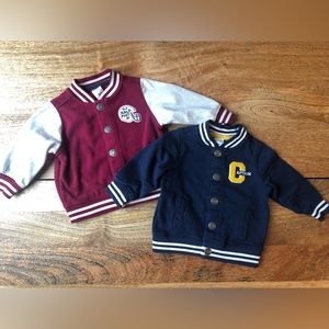 Two baby carters varsity jackets! Super comfy on baby! Great condition!